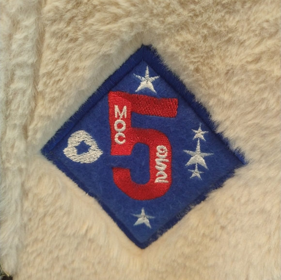 THESTYLE Designer Jacket. Embroider Patches Fur Outside Suede Inside Thick Heavy - Picture 9 of 11